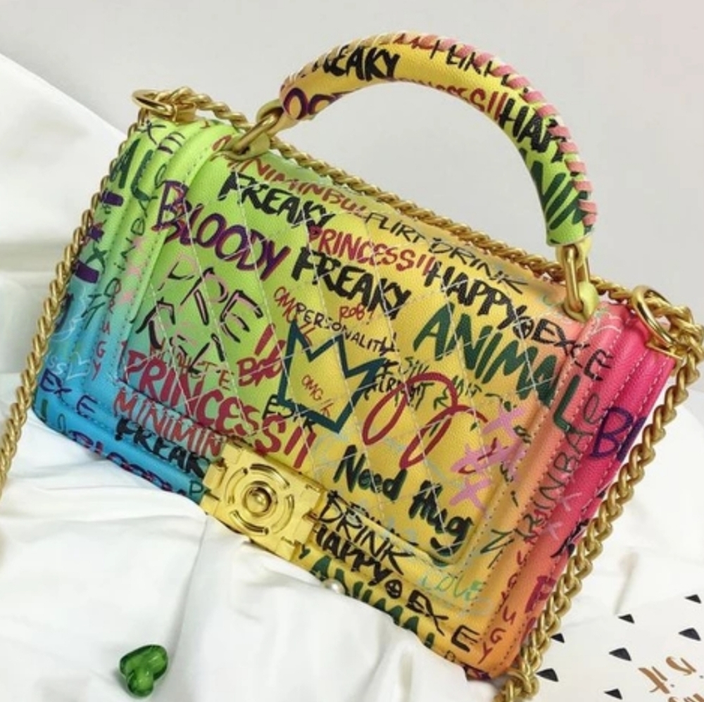 🎅Holiday Sale🎅Top handle Graffiti bag